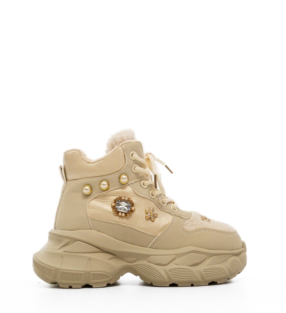 Sneakers Dama Bej Erbazy | Confort Zilnic - imagine 6