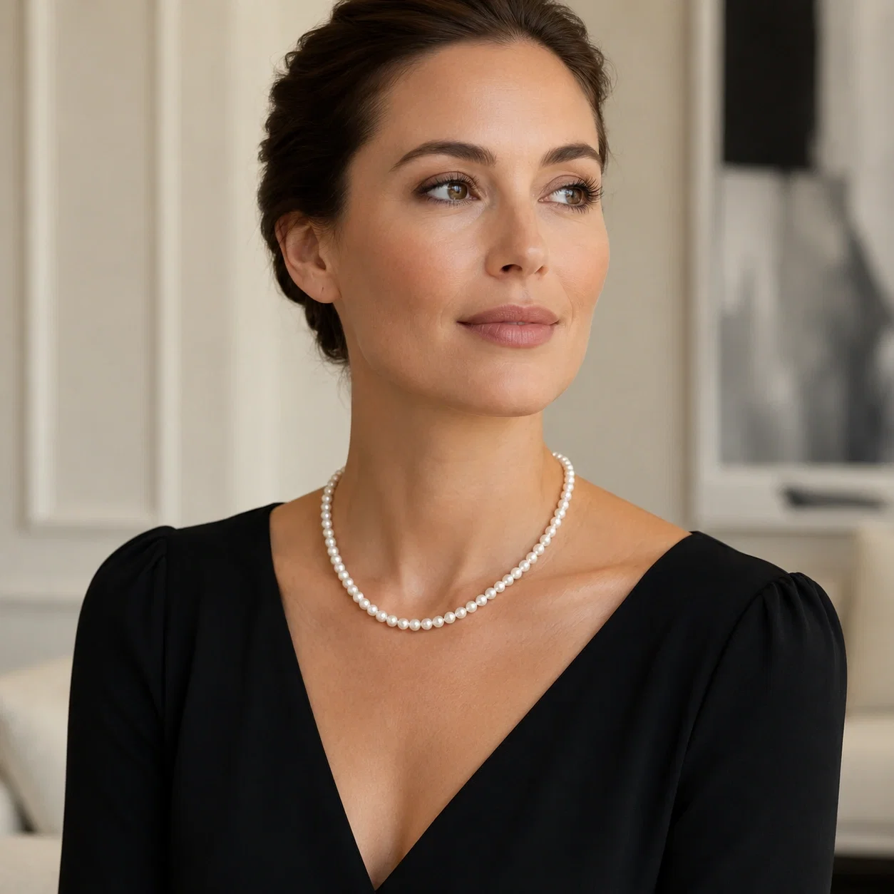 Colier Perle Shopika | Eleganță Naturală 5mm - imagine 2