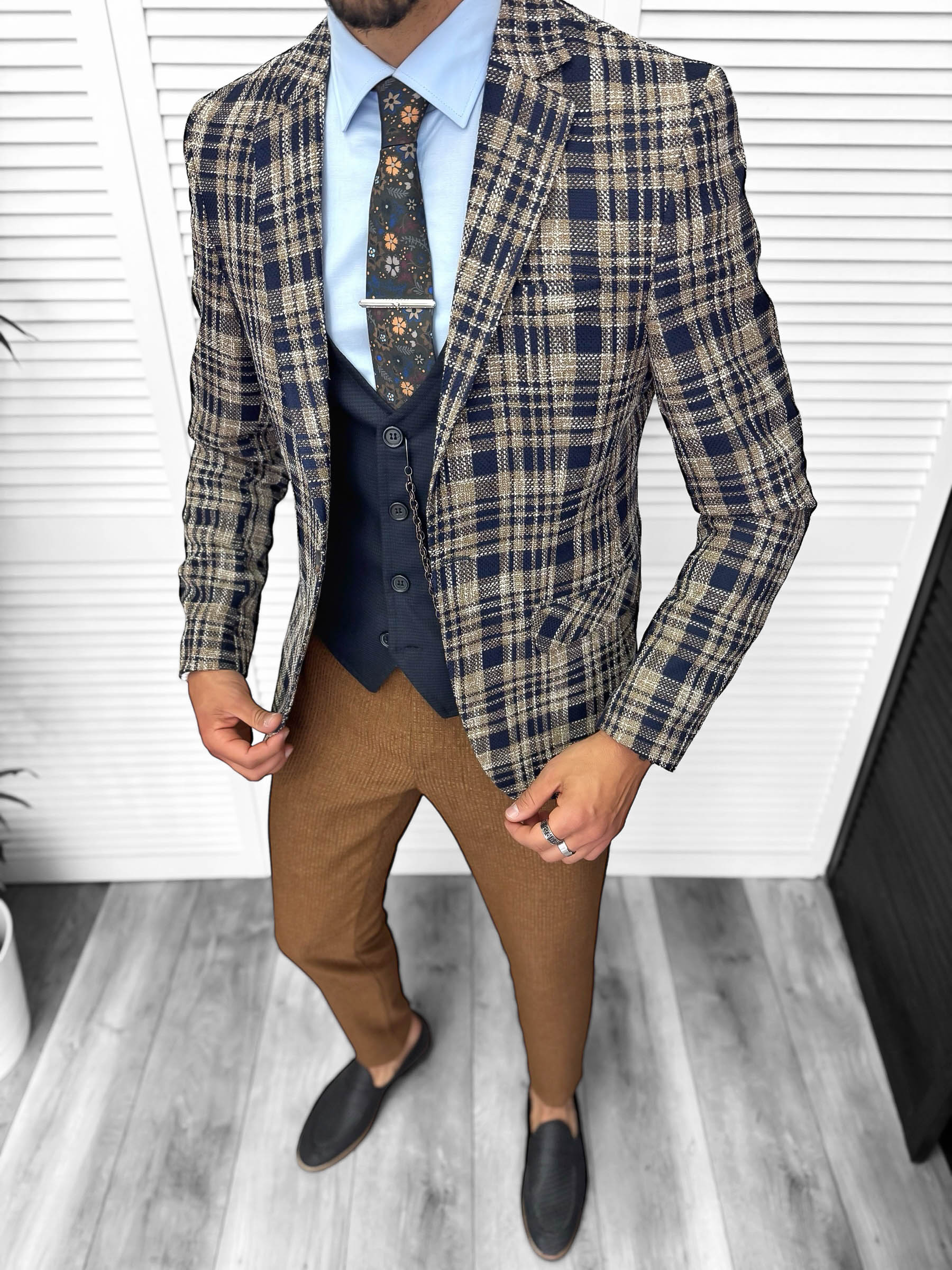 Costum Barbati Slim Fit 5 Piese Elegant