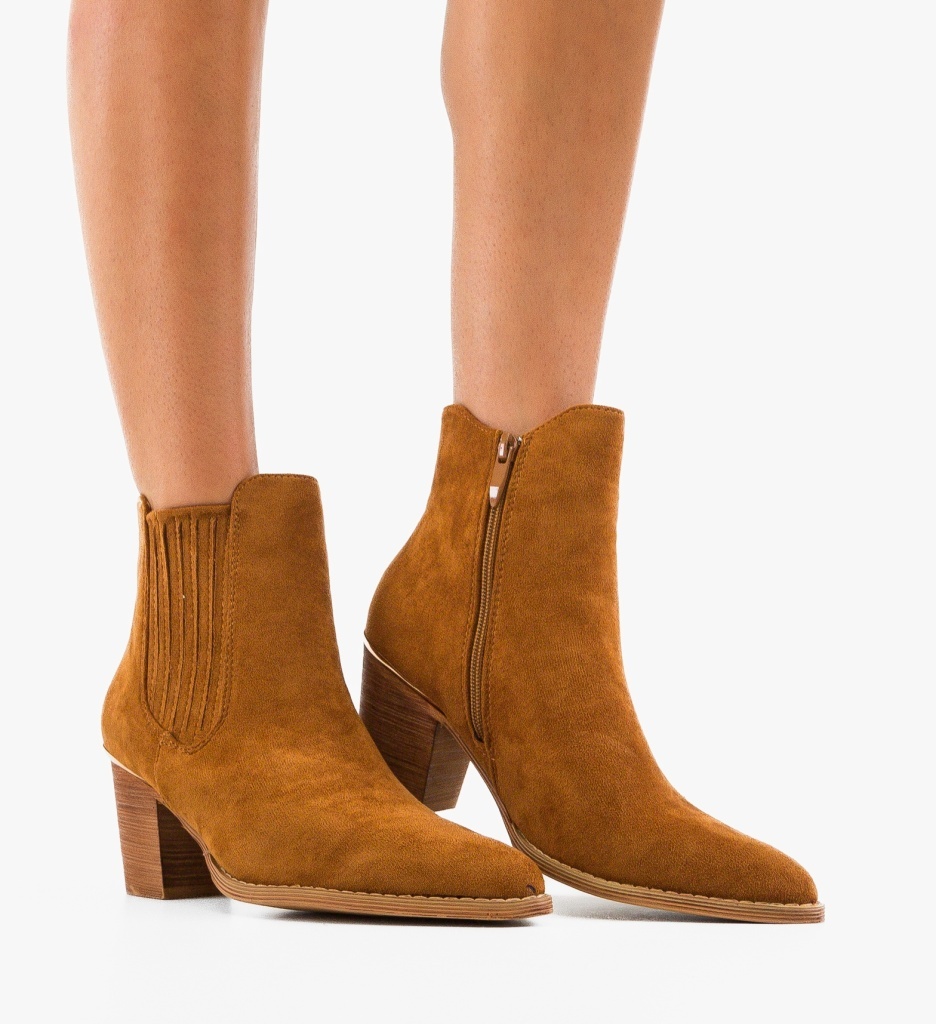 Botine Dama Delgado Camel | Eleganță și Stil - imagine 2