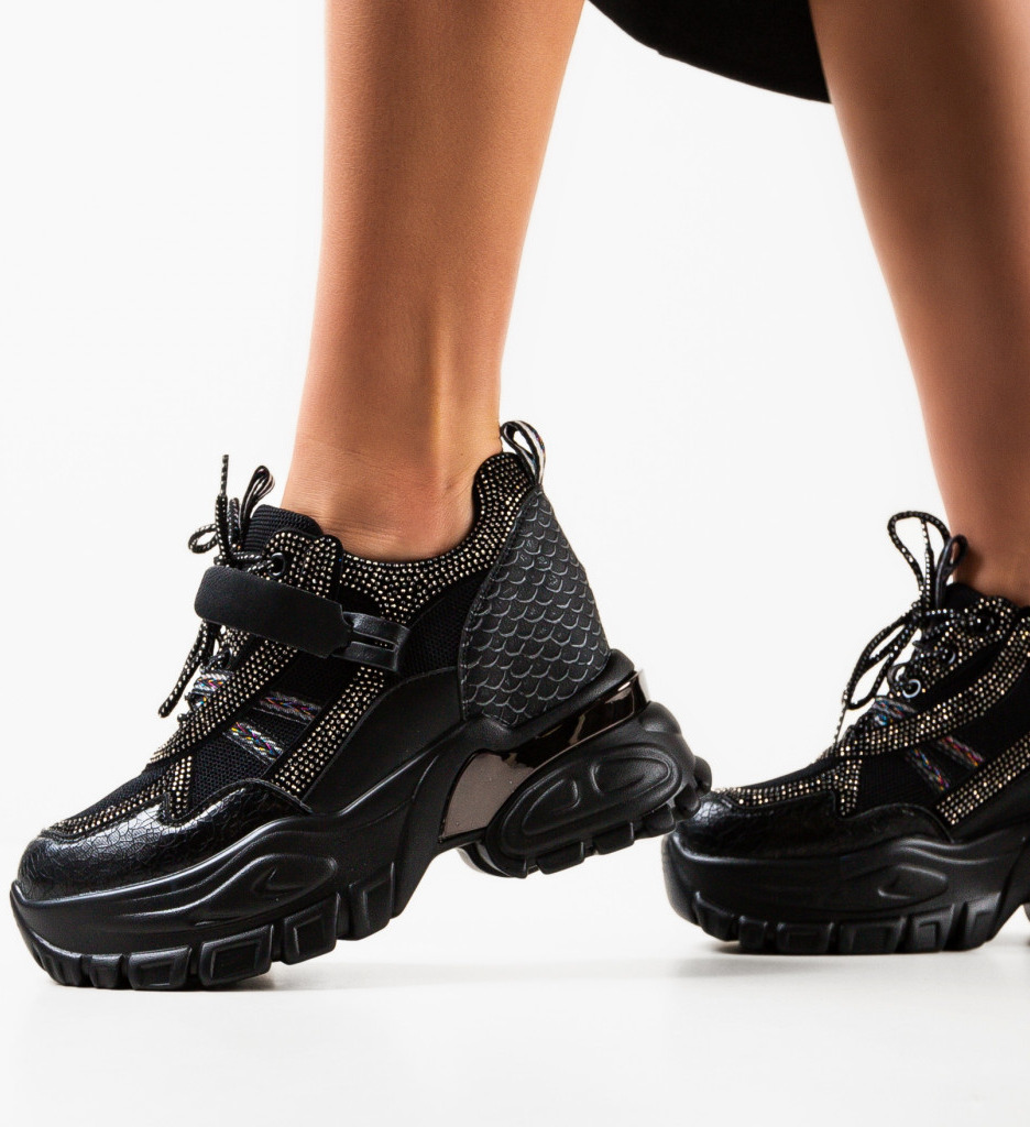 Sneakers Dama Klamun Negre | Confort și Stil - imagine 2