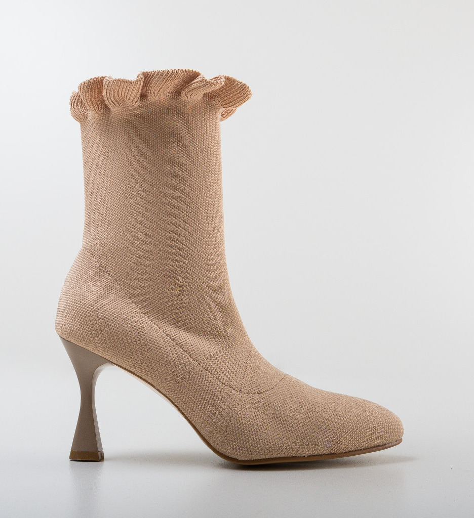 Botine Serete Bej - Eleganță și Confort
