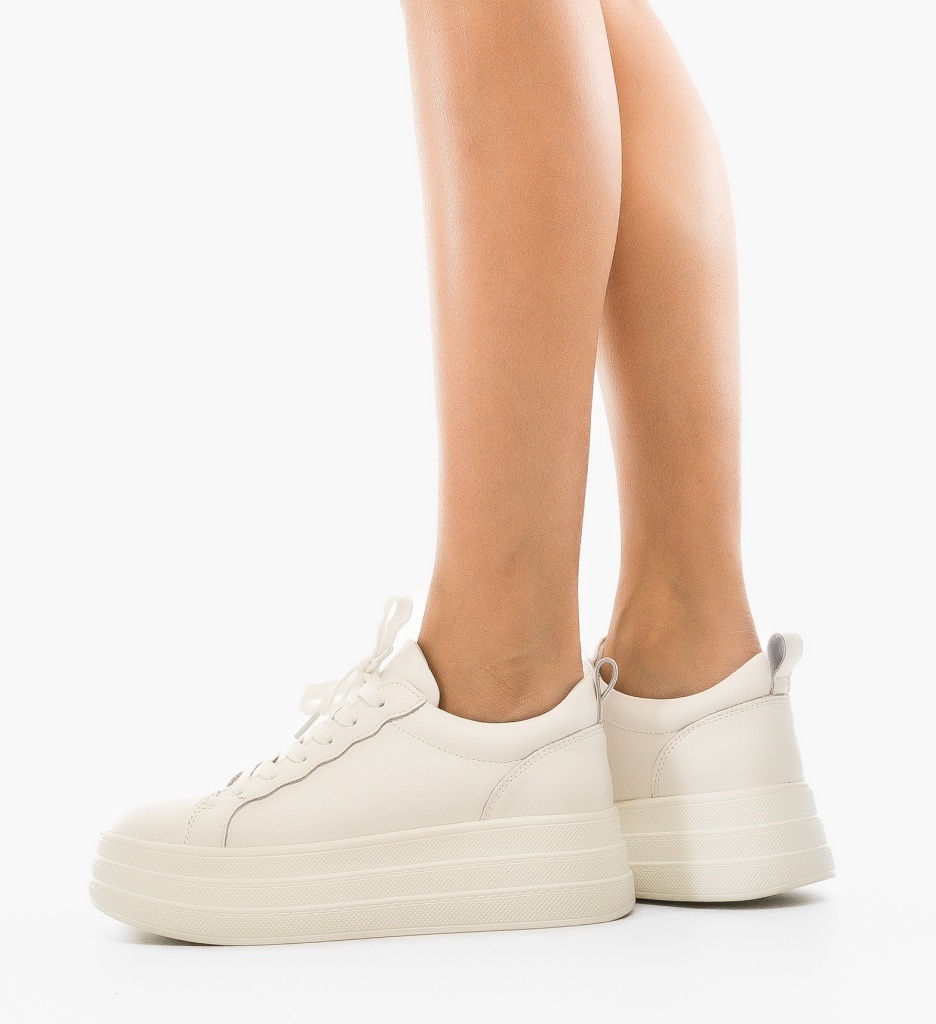 Sneakers Dama Praka Albi - Confort și Stil - imagine 4