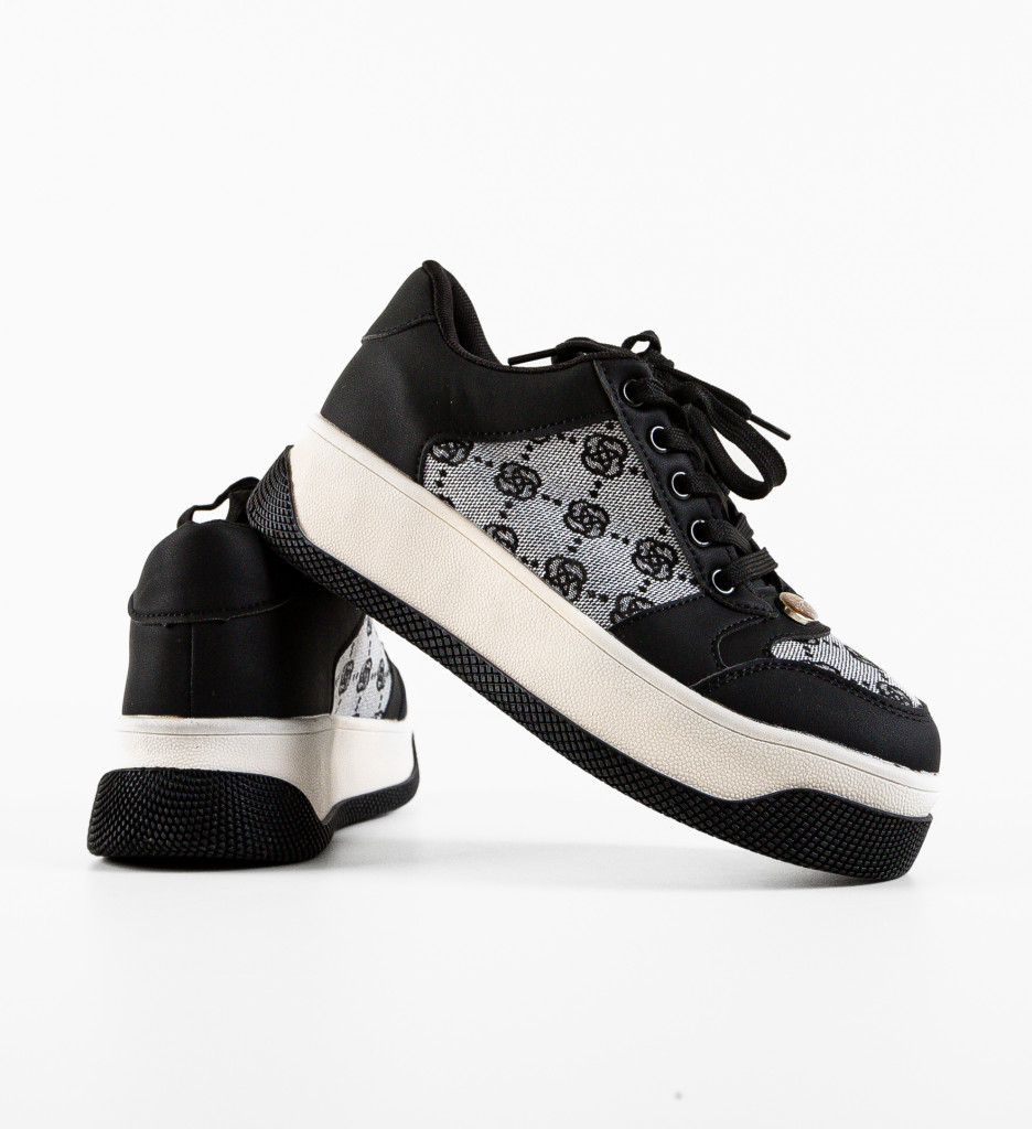 Sneakers Dama Guett Negri 2 | Confort și Stil - imagine 4