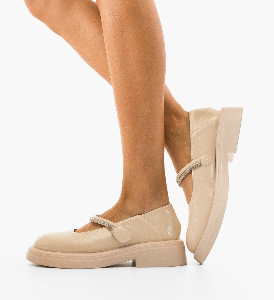 Pantofi Casual Dama Bej Maeve - Confort Zi de Zi - imagine 3