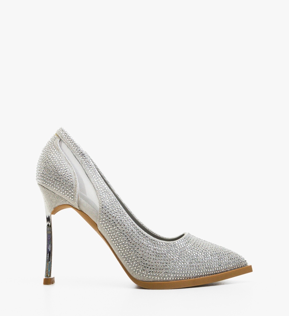 Pantofi Dama Bomb Argintii Eleganți - imagine 6