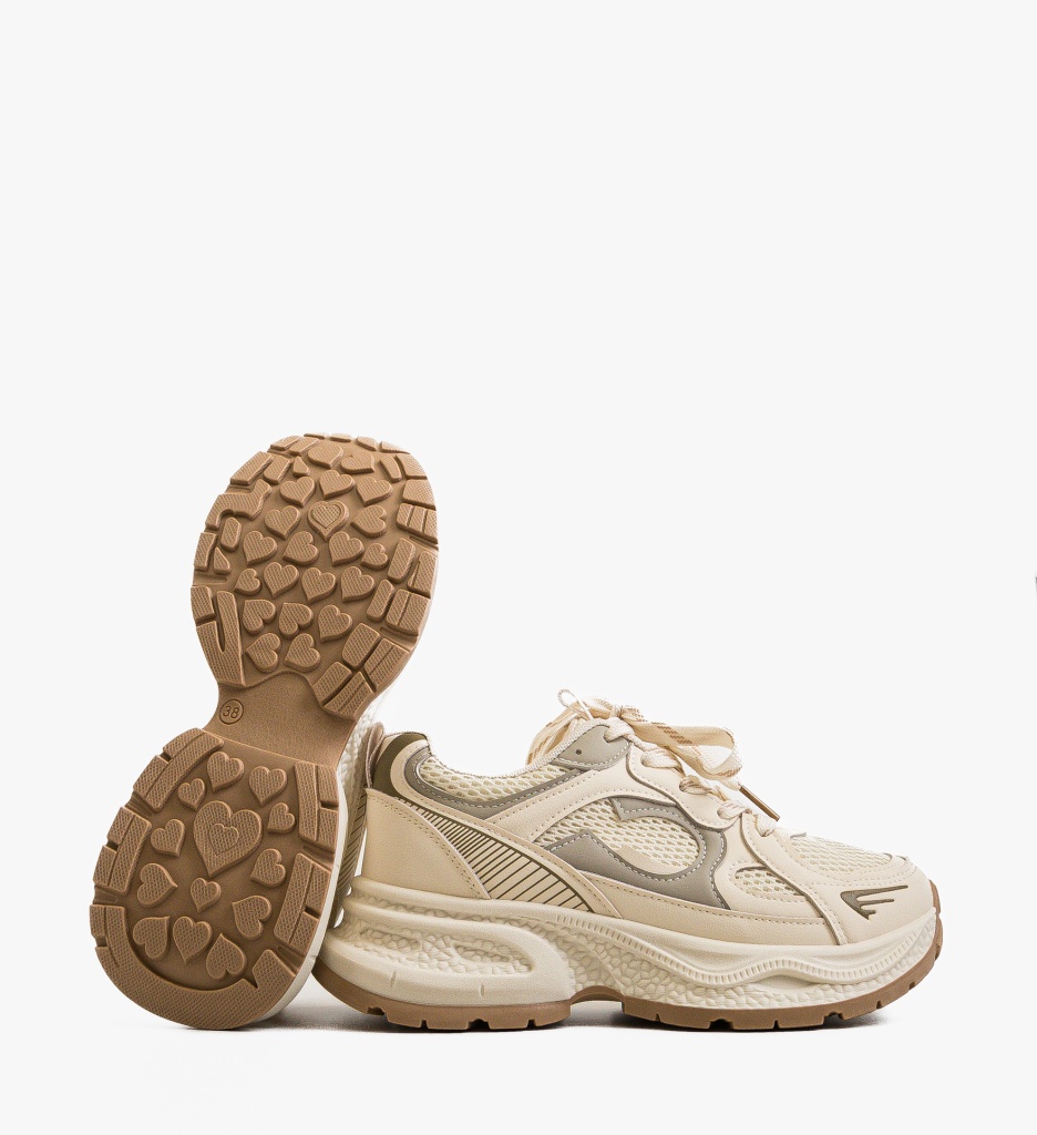 Sneakers Dama Yntere Bej - Confort și Stil - imagine 7