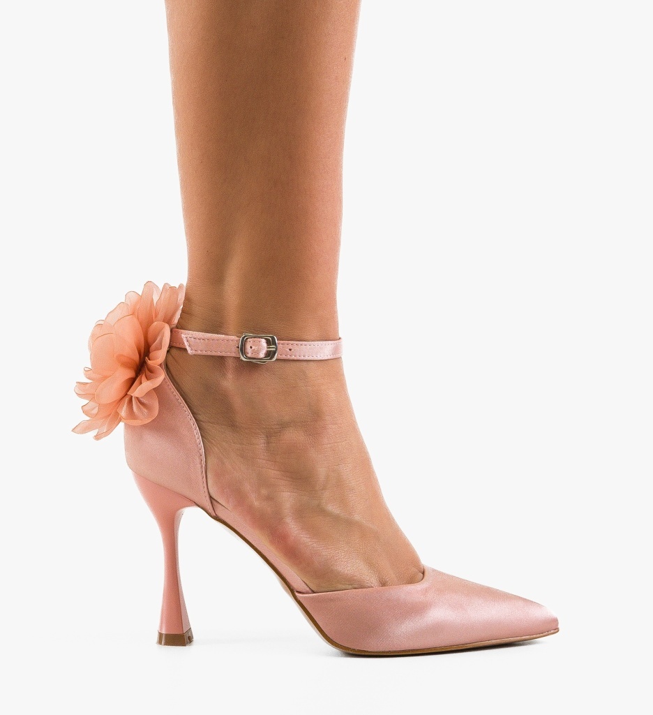 Pantofi Toc Lale Roz Depurtat - Stil Feminin - imagine 6