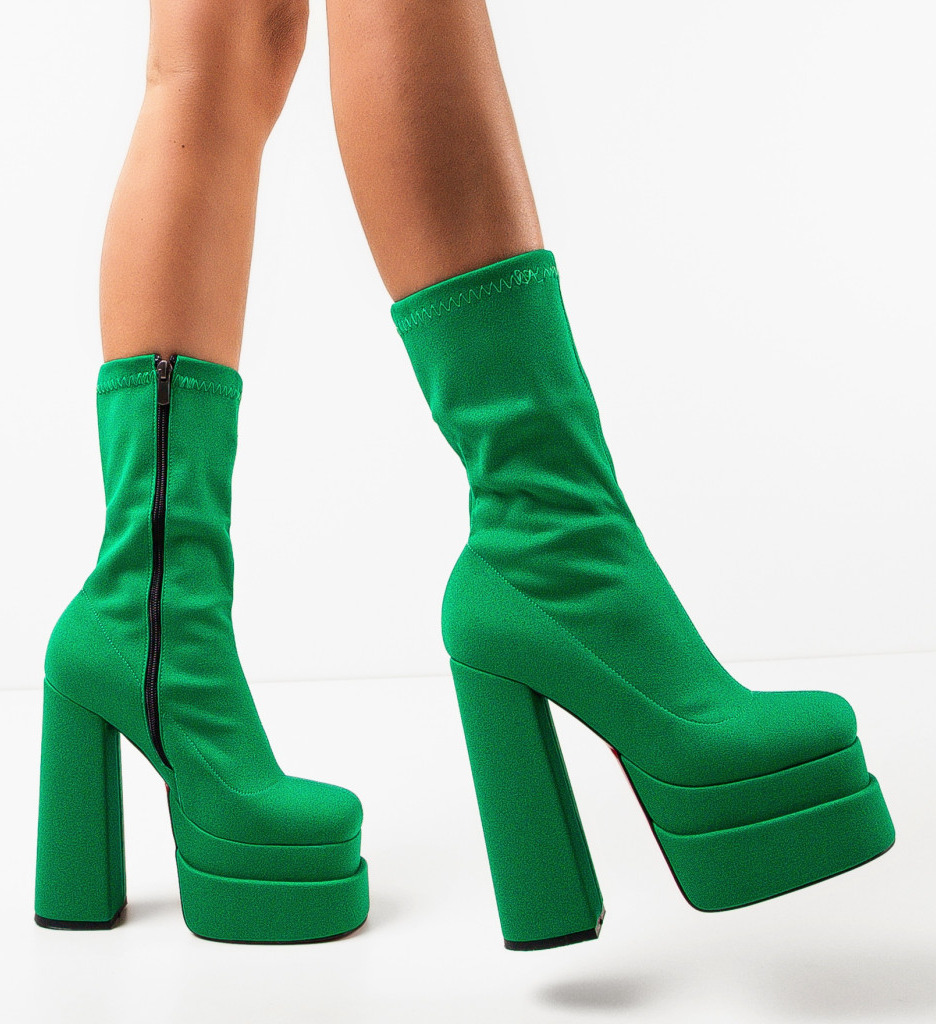 Botine Dama Versyk Verzi - Eleganță și Stil - imagine 3