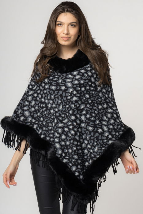 Poncho Animal Print Shopika - Mărime Universală