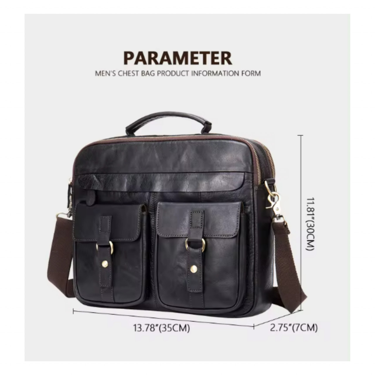Servieta Delis Percival GT2745 Piele Naturală - imagine 4