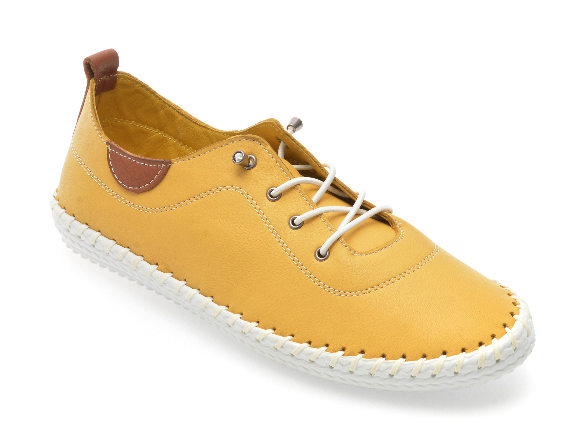 Pantofi Shoozy Galbeni din Piele | Stil și Confort