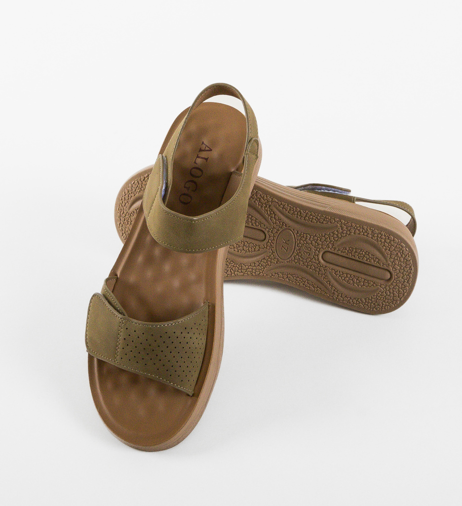 Sandale Dama Temple Khaki | Stil și Confort De Vară - imagine 7