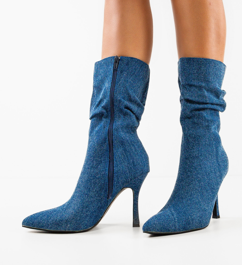 Botine Dama Albastre - Eleganță și Confort - imagine 5