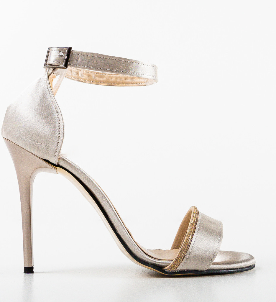 Sandale cu Toc Cassius Gri | Eleganță Asigurată - imagine 5