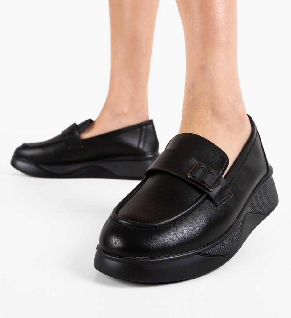 Pantofi Casual Dama Catlyn Negri Confort - imagine 5