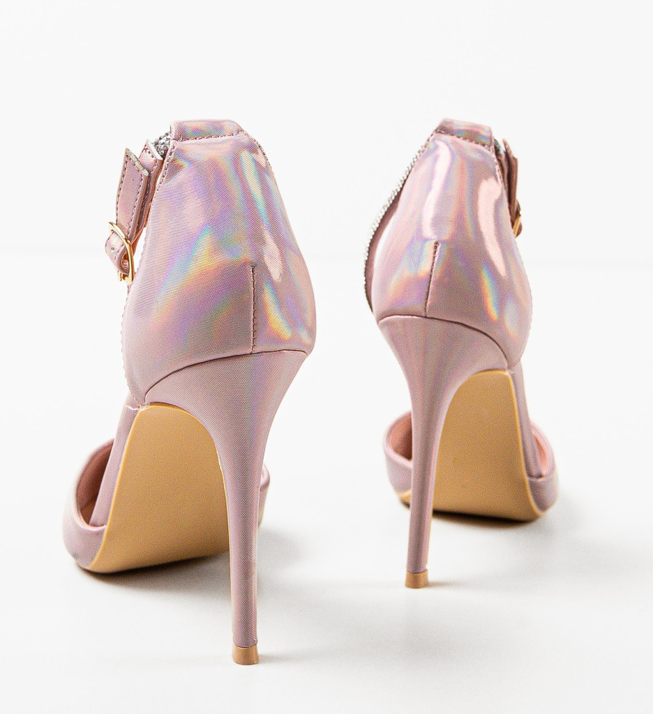 Pantofi Dama Lyvya Roz cu Toc Eleganți - imagine 7