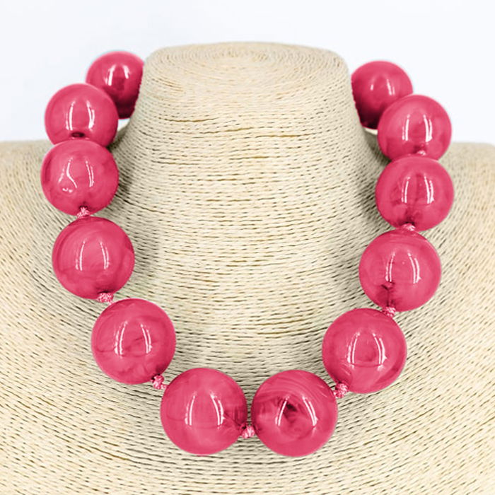 Colier Retro Fucsia | Shopika | Stil Unic