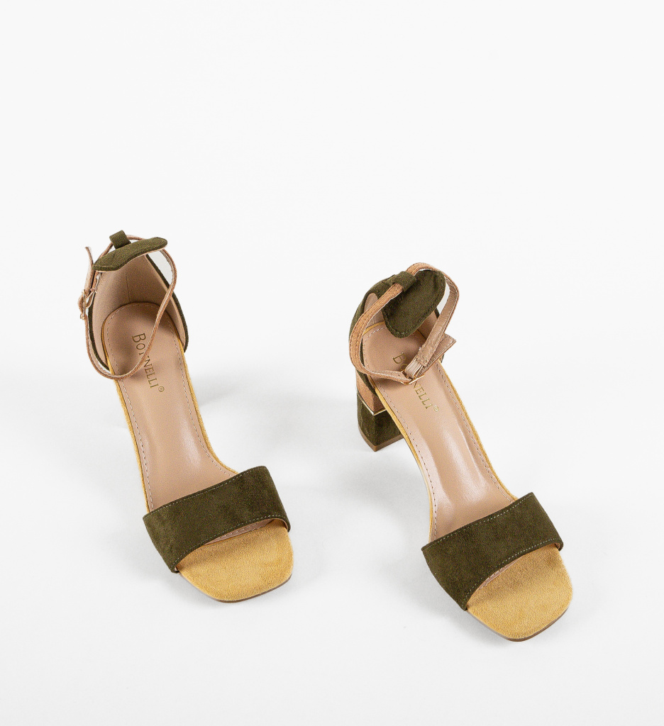 Sandale cu Toc Matija Khaki | Eleganță și Confort - imagine 5