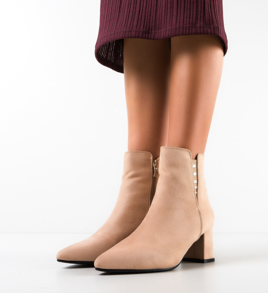 Botine Dama Rezaq Bej - Eleganță și Confort - imagine 3
