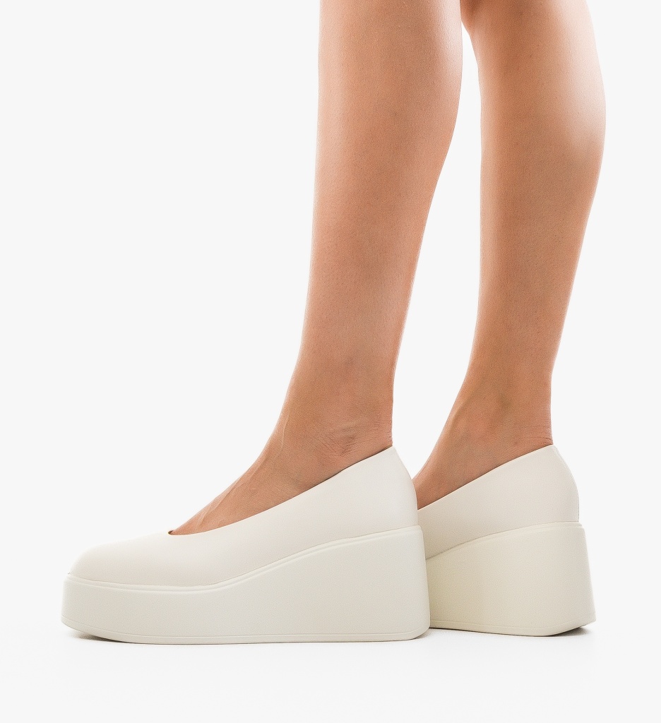 Platforme Dama Albi Casual | Confort și Stil - imagine 4