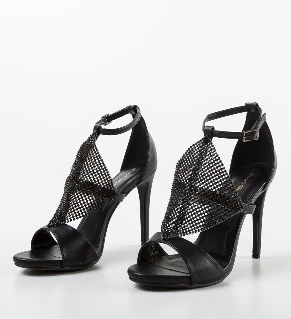 Sandale Werner Negre cu Toc - Eleganță Maximă - imagine 7