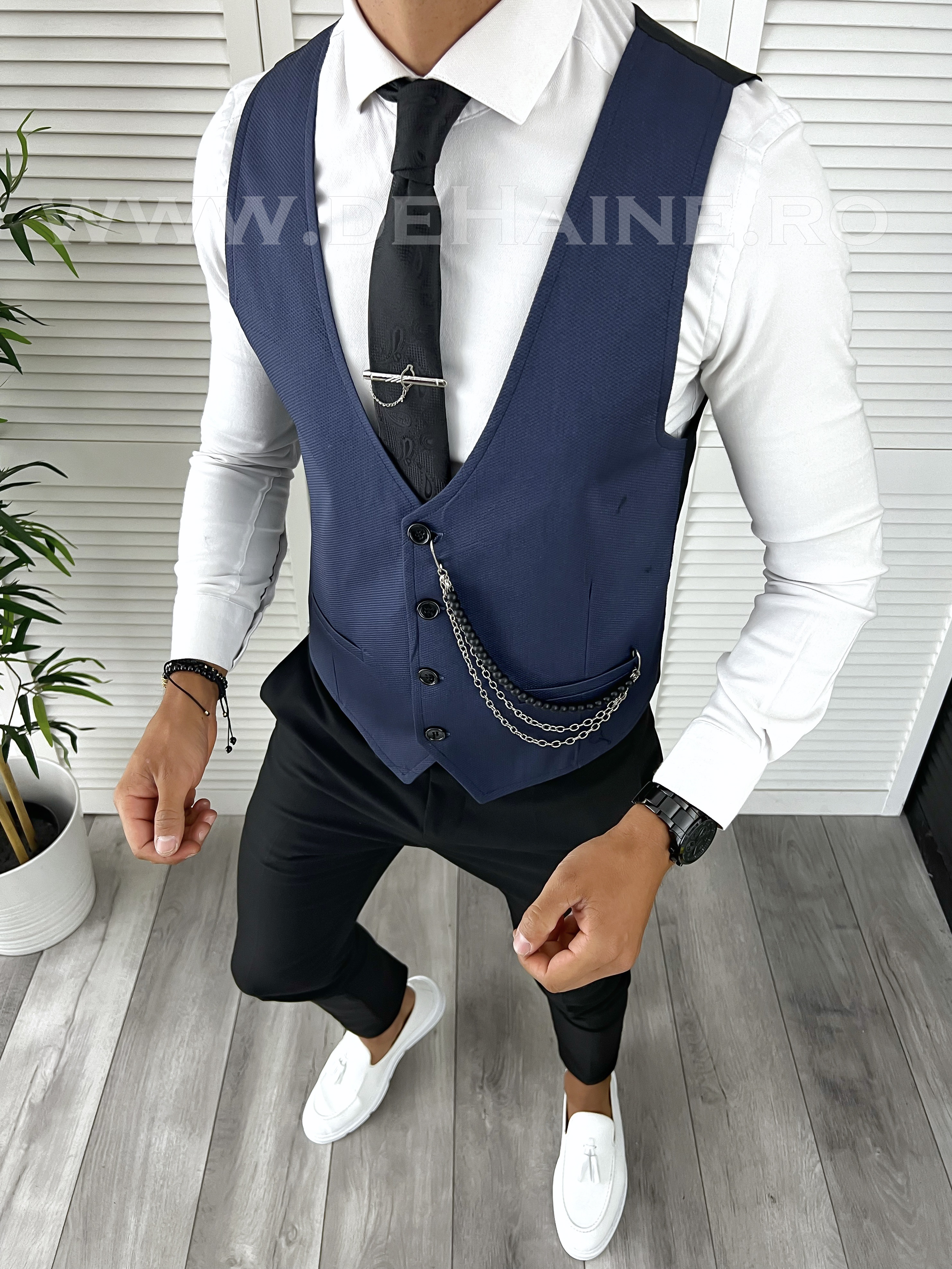 Vesta Slim Fit Bleumarin | Eleganta Moderna