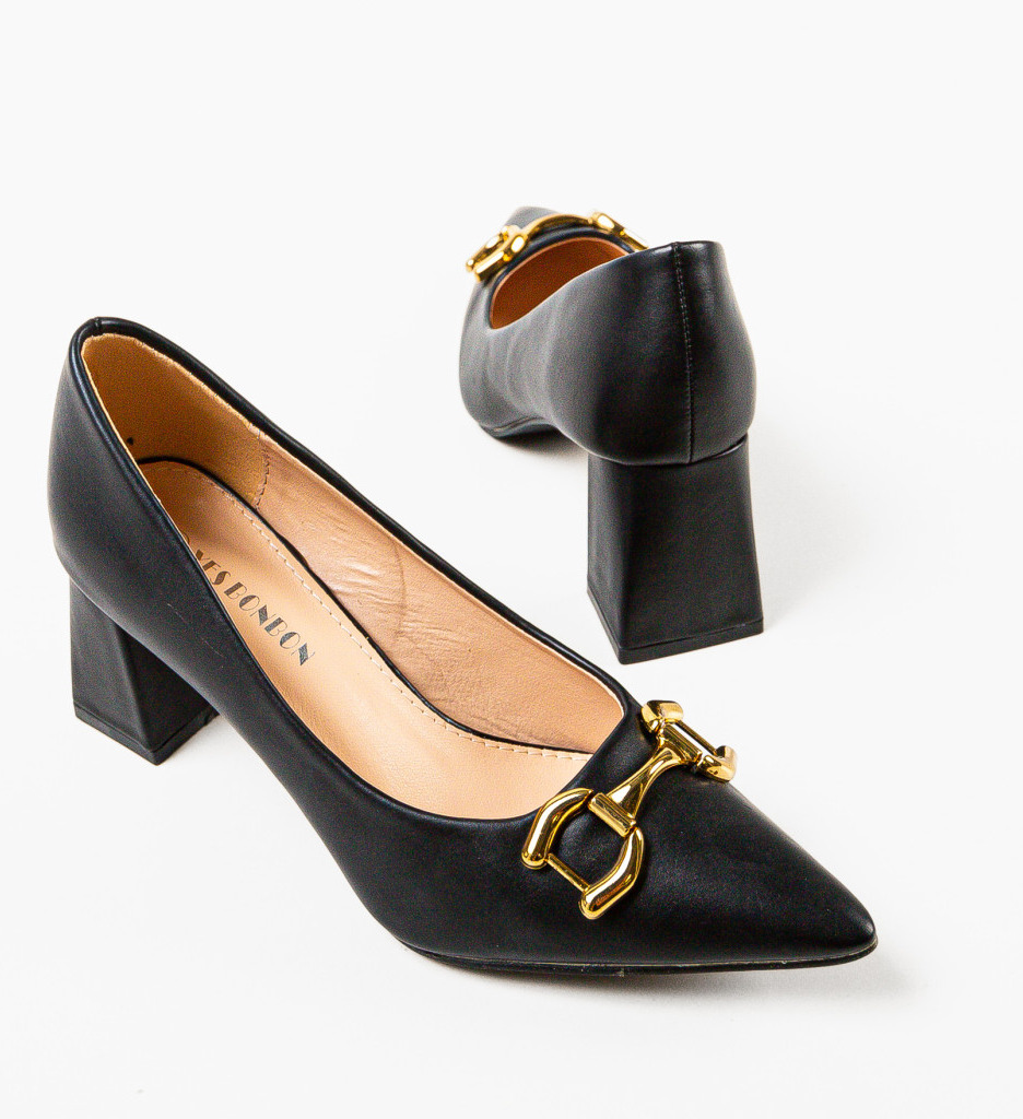 Pantofi cu Toc Ayub Negri - Eleganți și Versatili