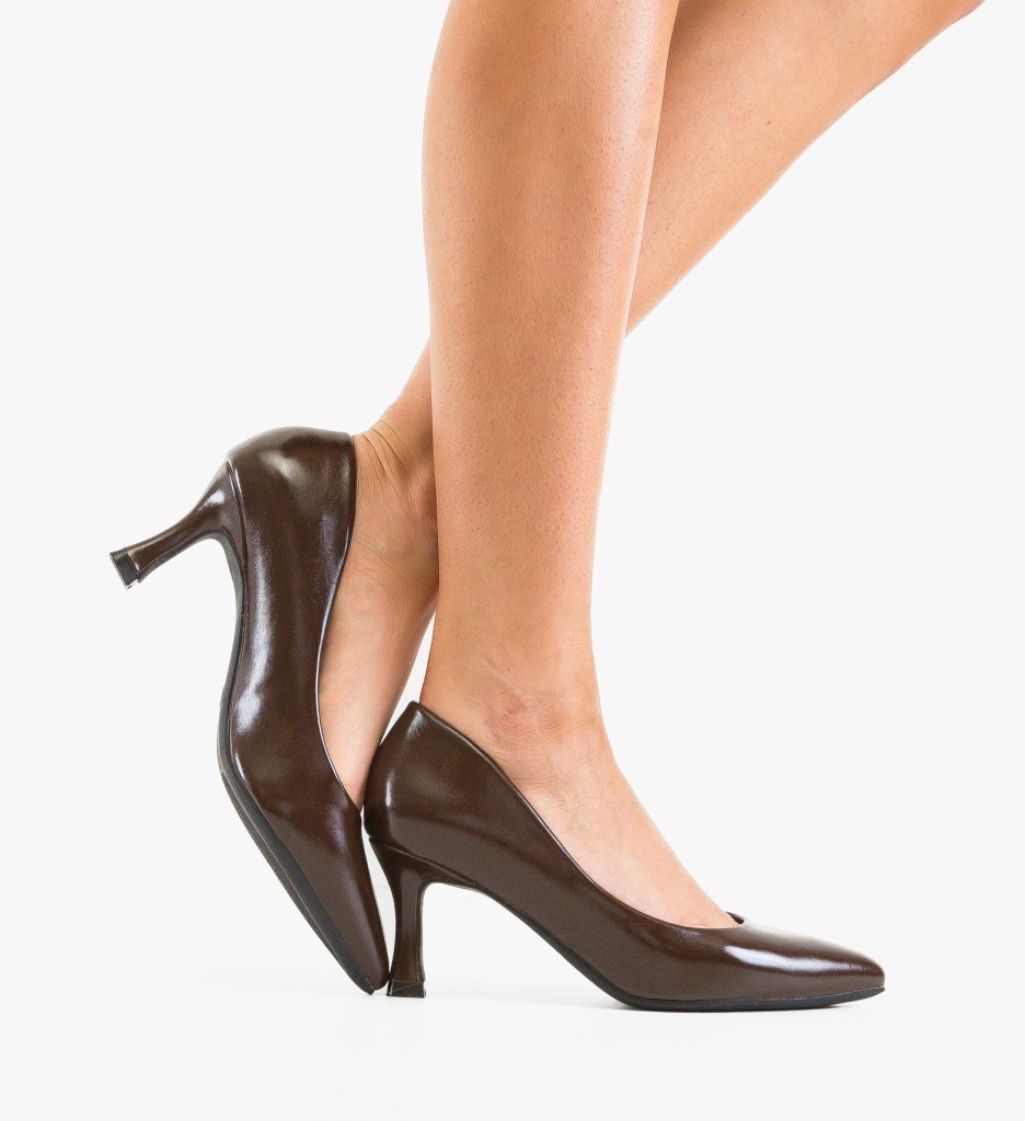 Pantofi Dama Hamilton Maro cu Toc Eleganți