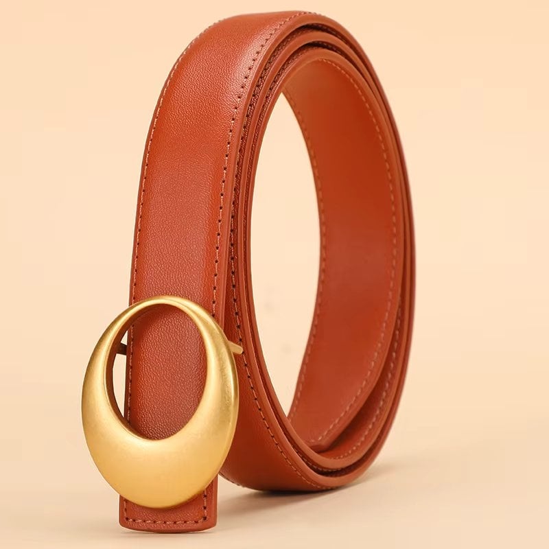 Curea dama Amanda C-200 din piele naturala, Orange