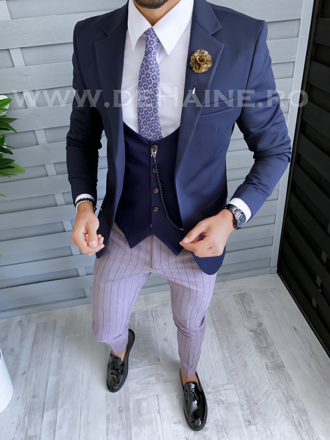 Tinuta Barbati Smart Casual Slim Fit - 4 Piese