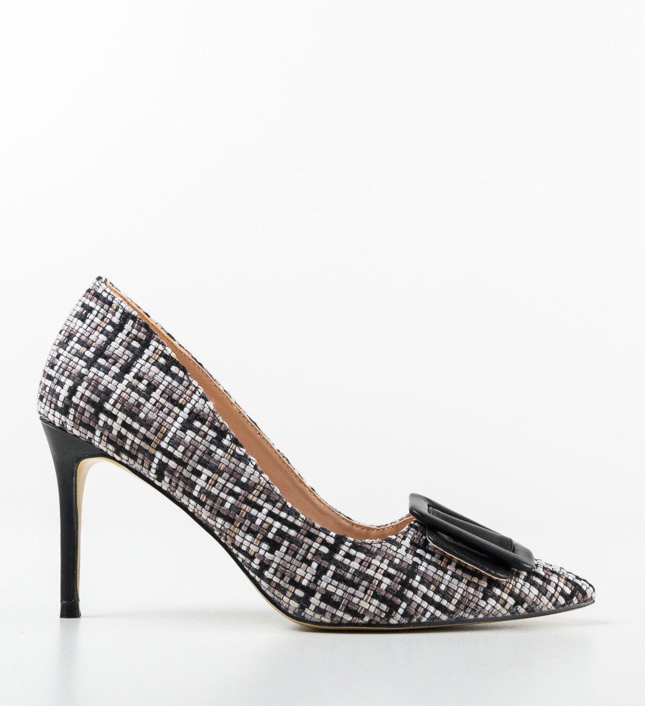 Pantofi Katara Negri Eleganți cu Toc Înalt - imagine 5