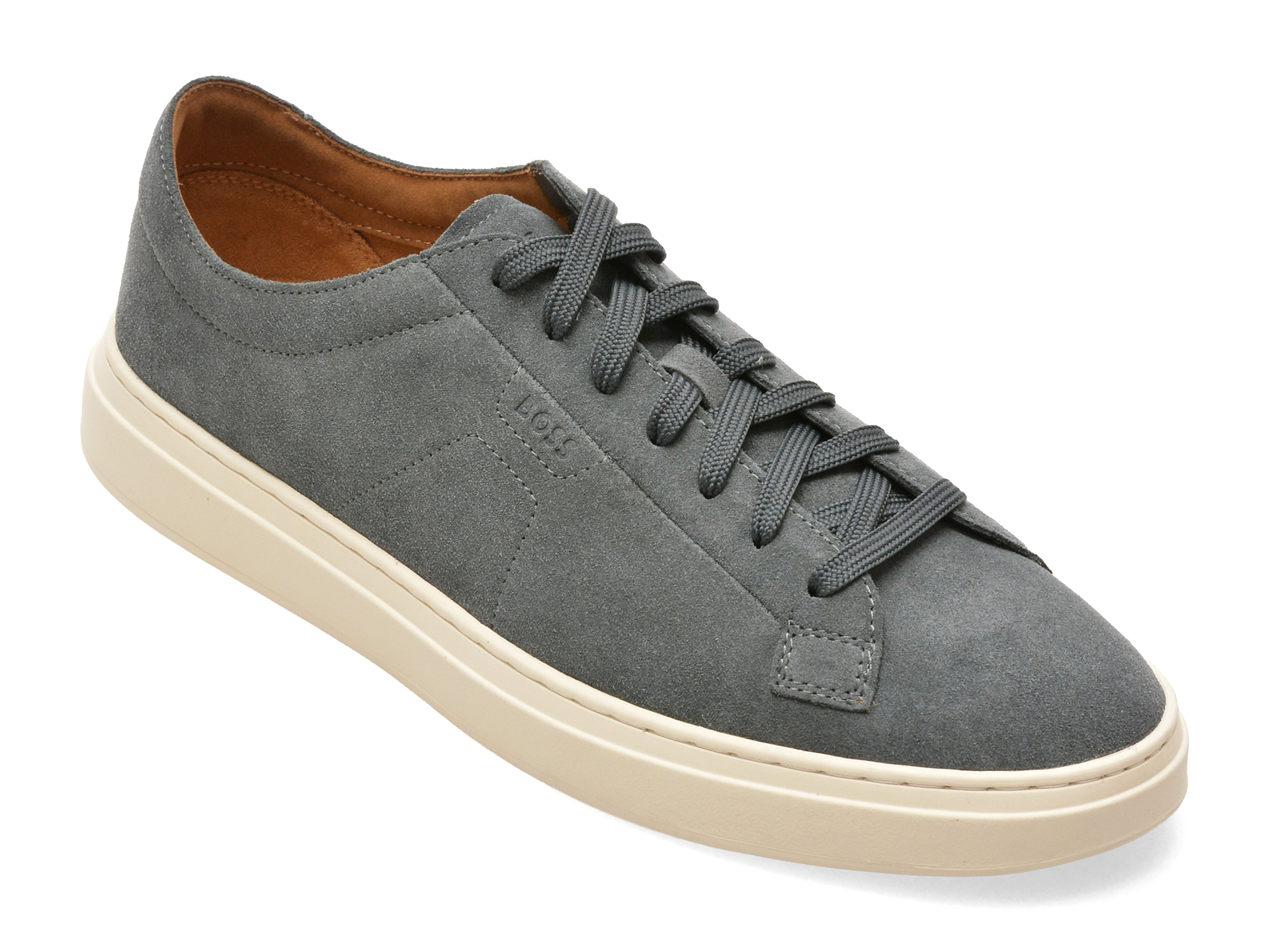 Pantofi Sport BOSS Gri Piele Intoarsă | Eleganță & Confort