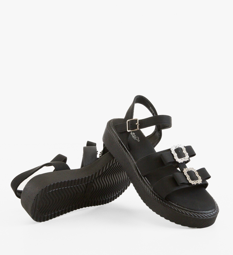 Sandale Dama Jaht Negre Elegante - imagine 2