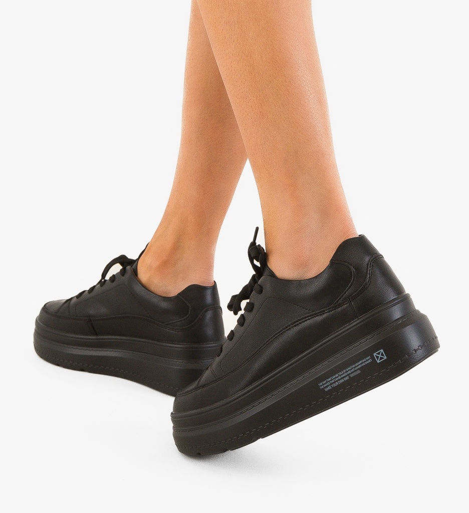 Sneakers Dama Moon Negri | Stil si Confort - imagine 4