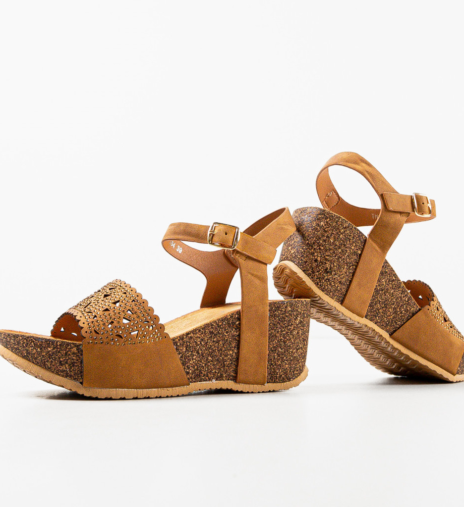 Platforme Dama Tessa Camel - Stil și Confort - imagine 6
