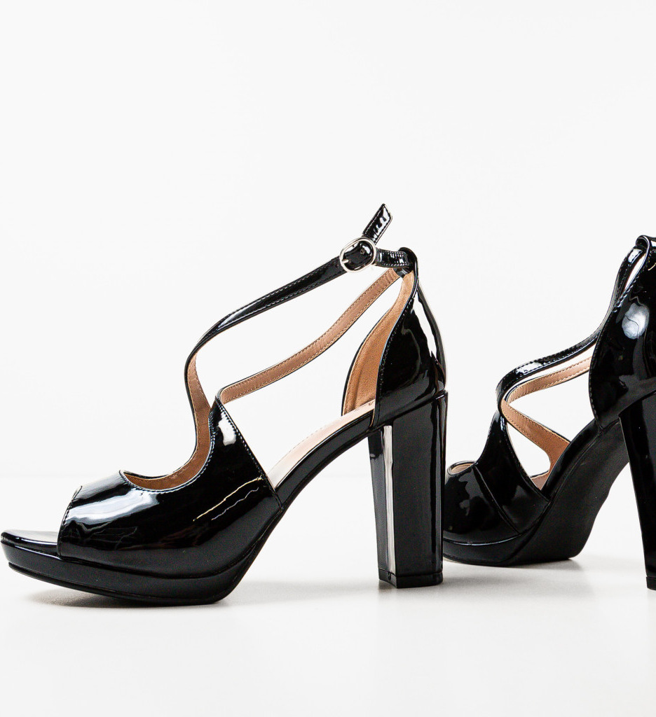 Sandale dama Hunt Negre 2 - Eleganță și Stil - imagine 4