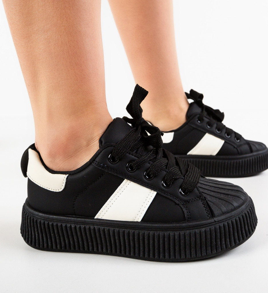 Sneakers Dama Kiona Negru - Confort și Stil - imagine 4