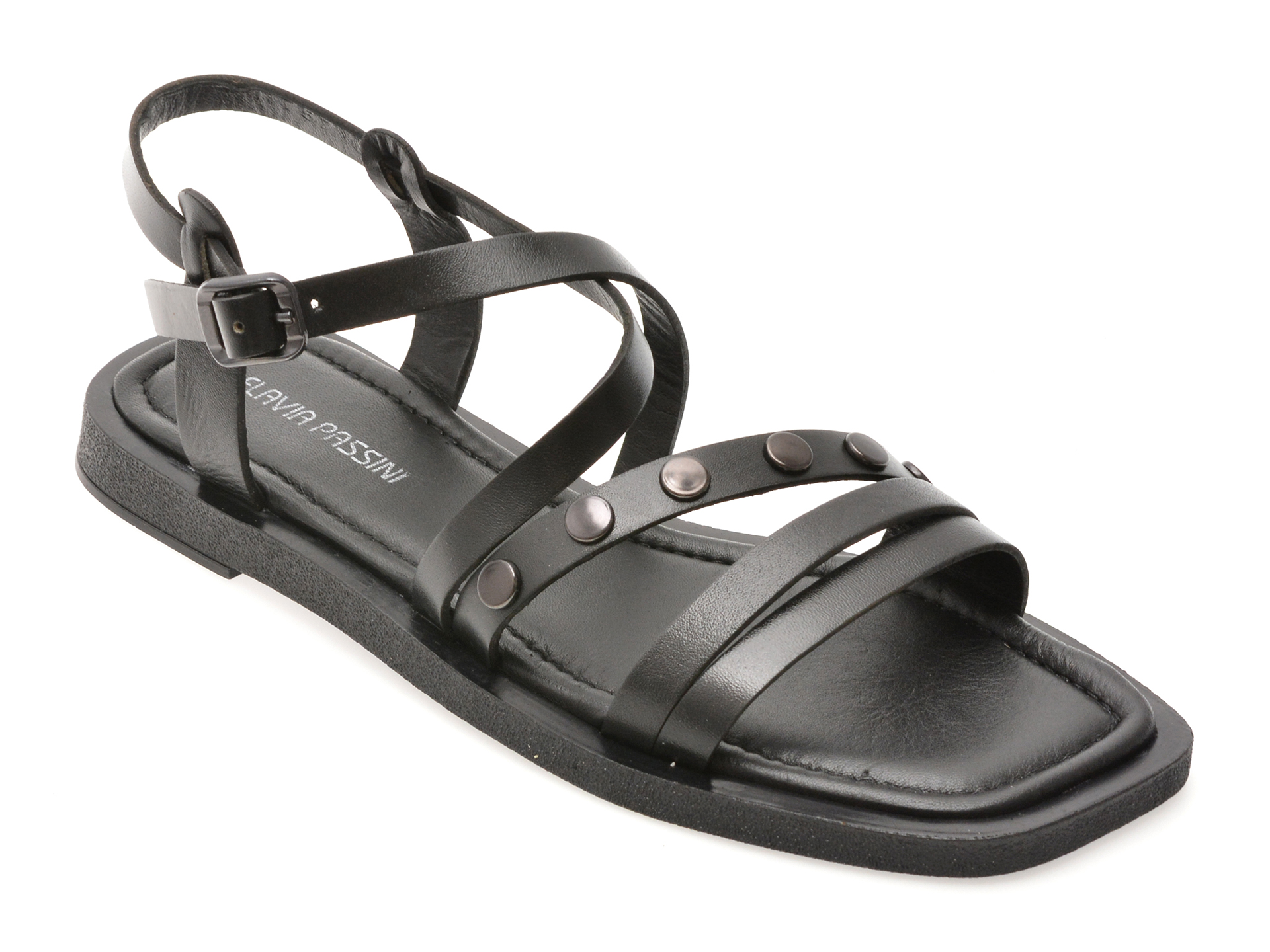Sandale FLAVIA PASSINI negre din piele naturală