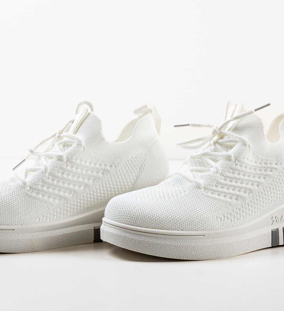 Sneakers Staplic Dama Albi - Confort și Stil - imagine 5