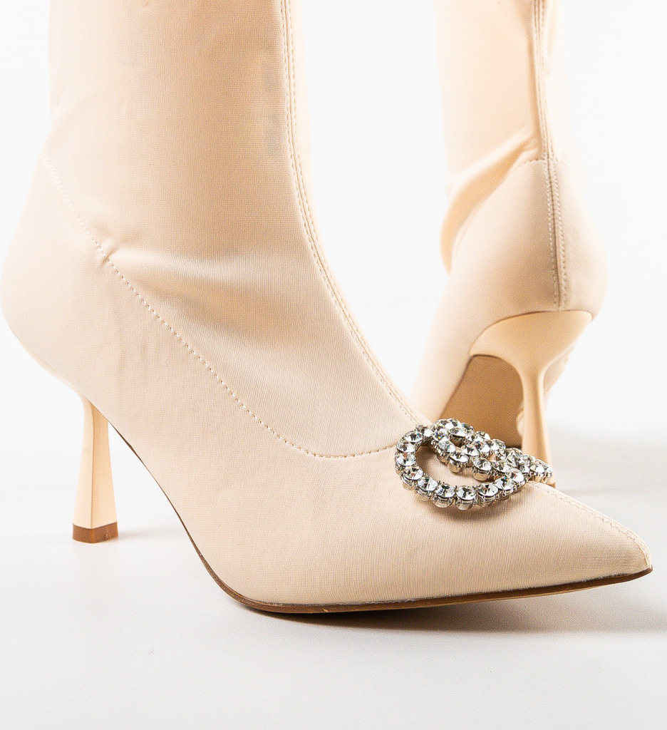 Botine Dama Smith Bej | Eleganță și Stil - imagine 4