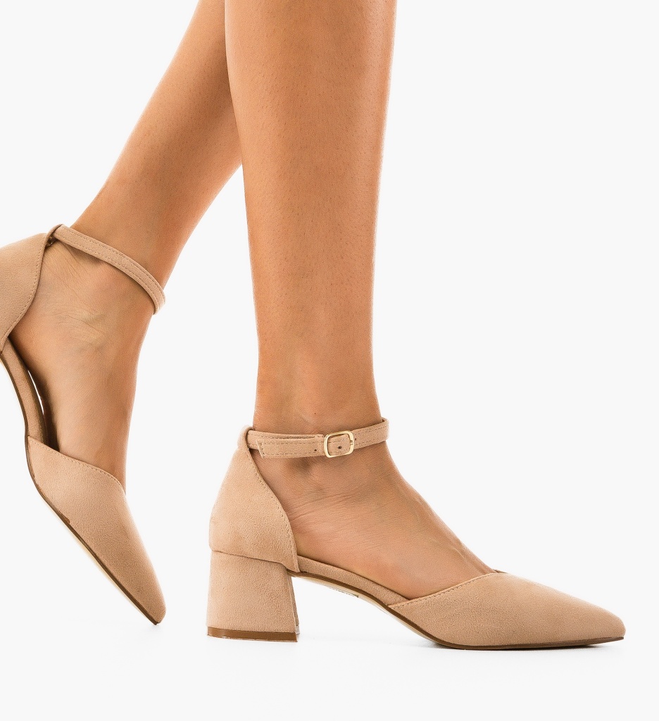 Pantofi cu Toc Neyny Bej - Eleganță - imagine 2