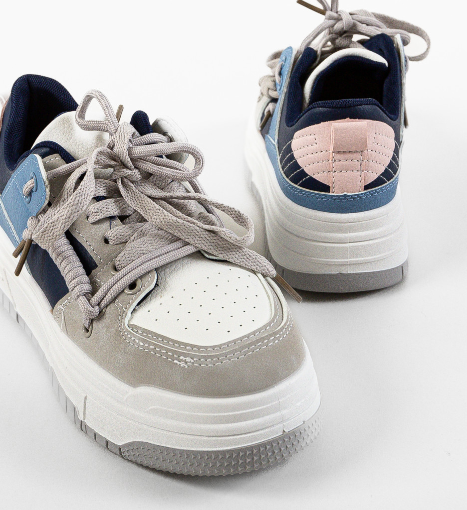 Sneakers Dama Deleon Gri - Confort Urban - imagine 6