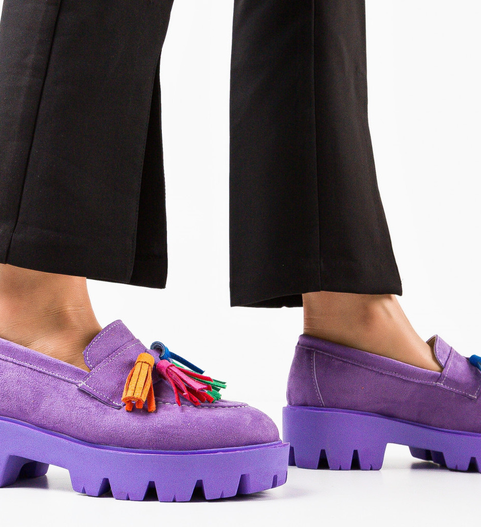 Pantofi Casual Dama Mov Kuciure - Stil Confort