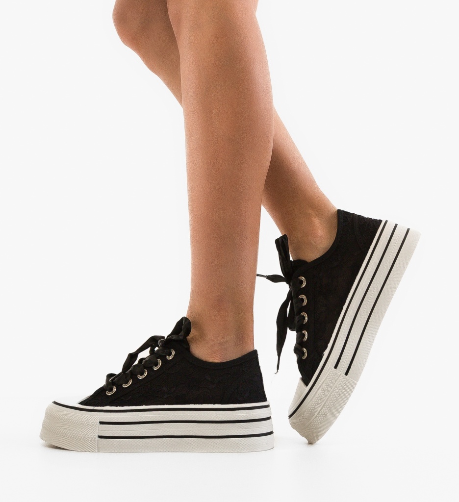 Sneakers Dantek Negri | Confort și Stil Zilnic - imagine 3