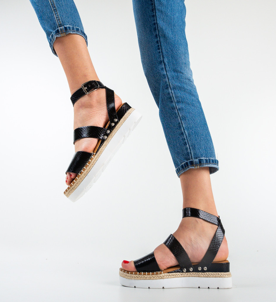 Sandale Candyka Negre - Stil și Confort - imagine 2