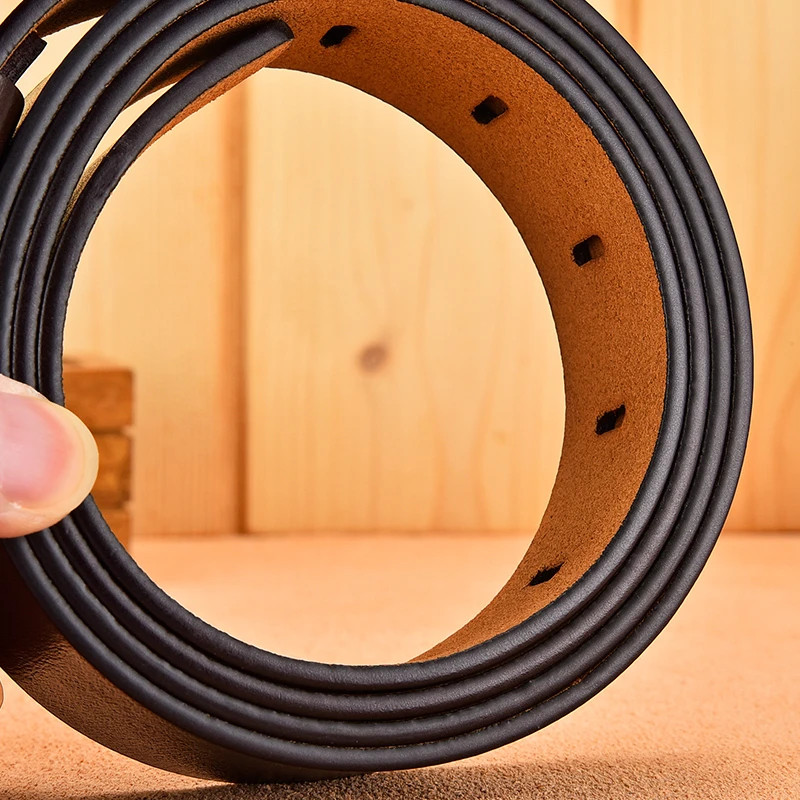 Curea barbati Delis C-66 din piele naturala, negru - imagine 2