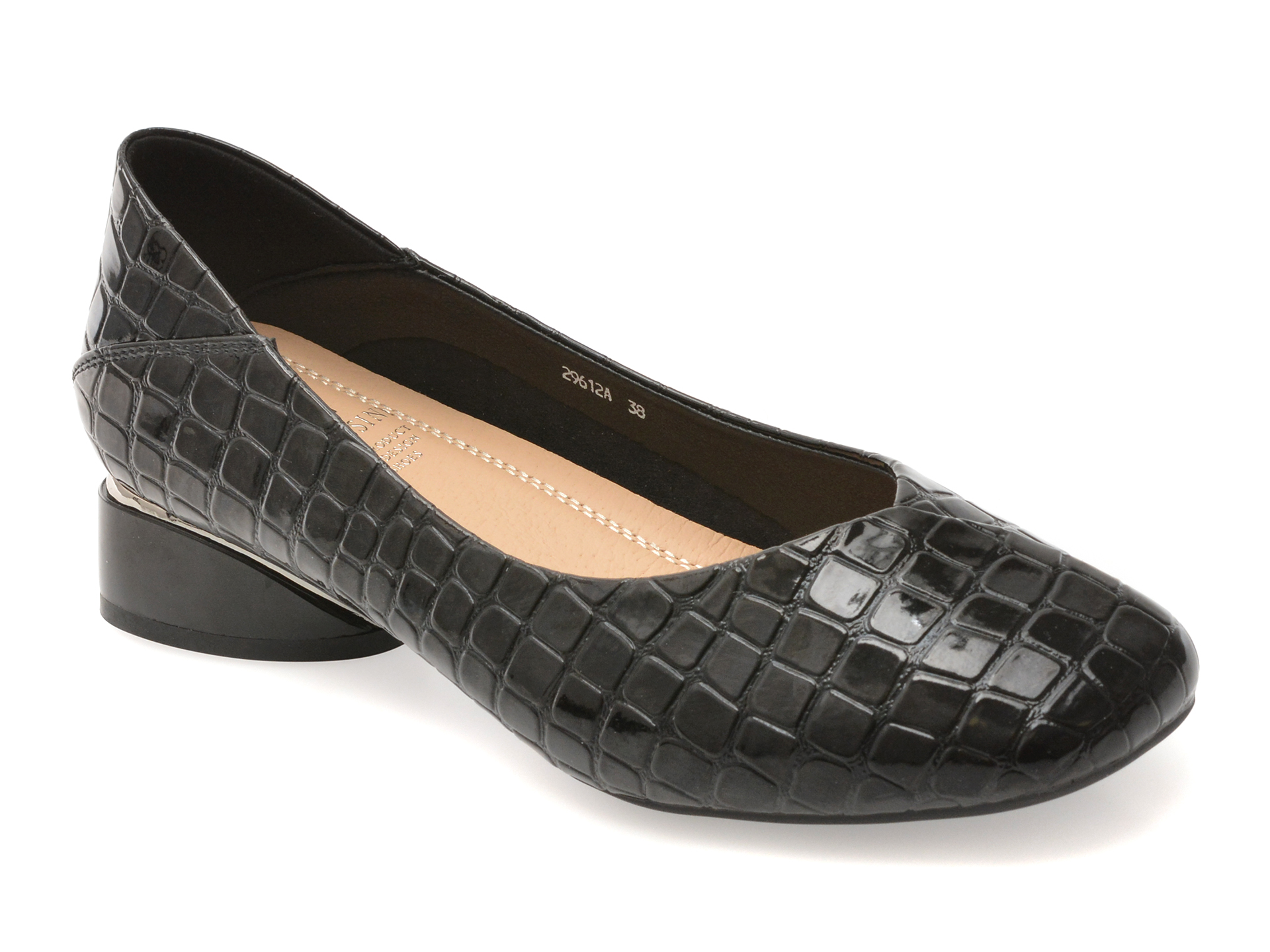 Pantofi eleganti Flavia Passini negri din piele lacuita