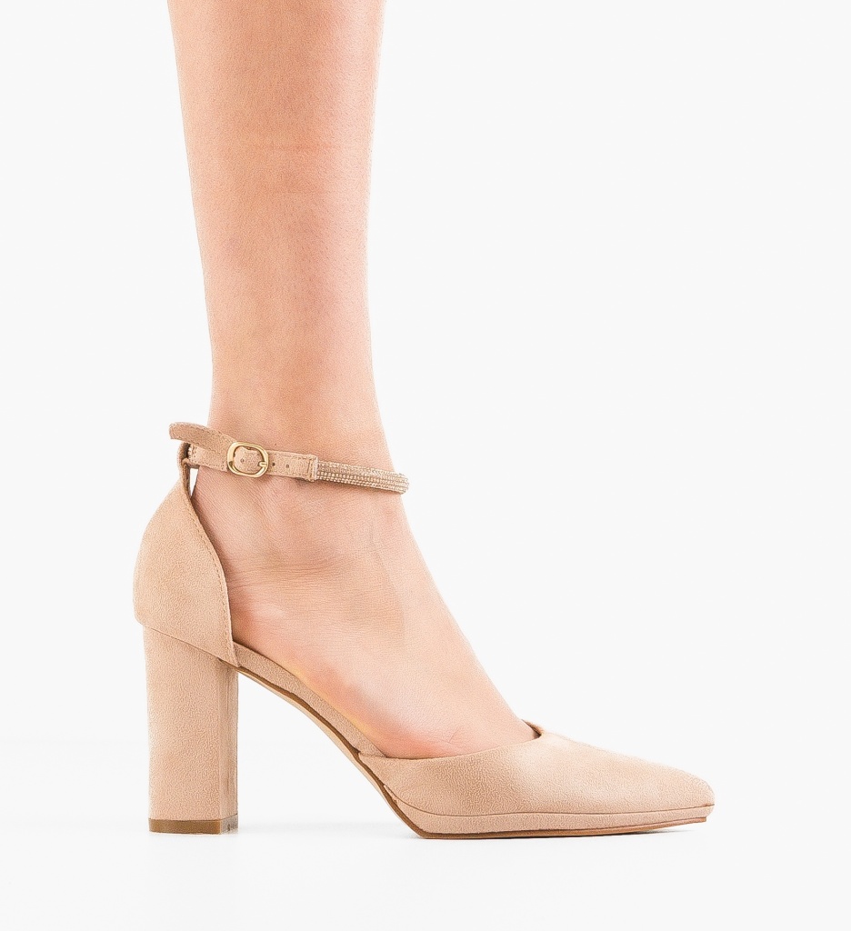 Pantofi Dama cu Toc Kobe Bej | Eleganță și Stil - imagine 14