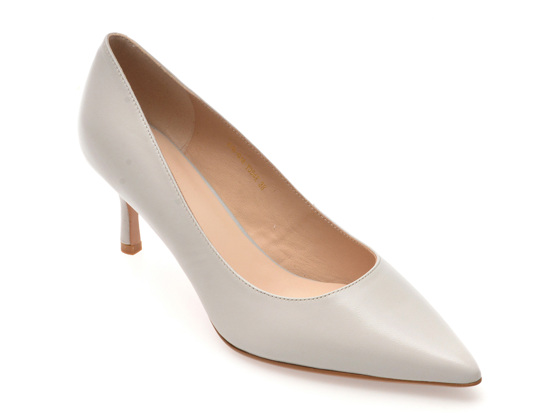 Pantofi Eleganti Epica Gri, Piele Naturala